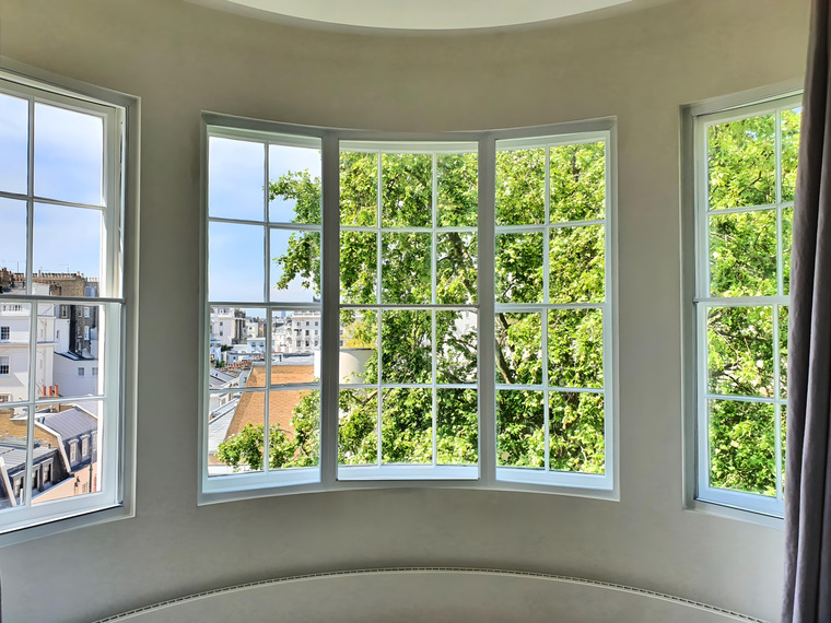 Victorian bay window requiring secondary glazing